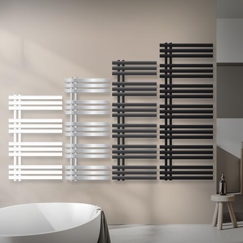 ECD Germany Iron EM Design Badheizkörper - 600 x 1000 mm - Weiß - Designheizkörper Paneelheizkörper Heizkörper Handtuchwärmer Handtuchtrockner Heizung Radiator von ECD Germany