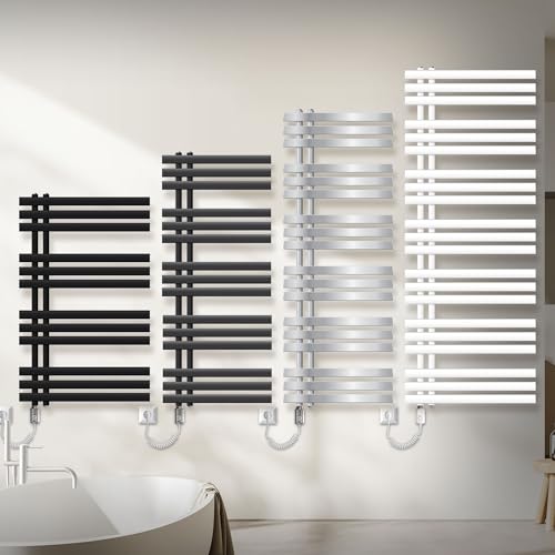 ECD Germany Iron EM Design Badheizkörper Elektrisch mit Heizstab 900 W - 500 x 1400 mm - Anthrazit - Designheizkörper Paneelheizkörper Heizkörper Handtuchwärmer Handtuchtrockner von ECD Germany