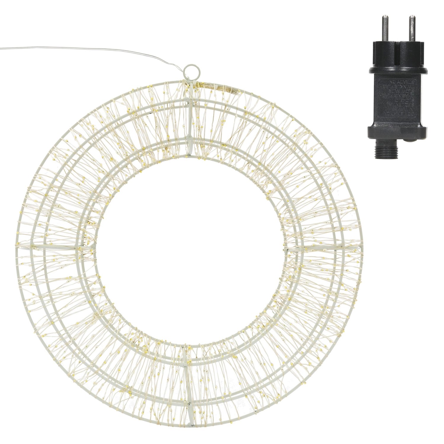 ECD Germany LED Metall Kranz 50cm mit 1440 LED Warmweiß und Timer IP44 ECD Germany LED Metall Kranz 50cm mit 1440 LED Warmweiß und Timer IP44 von ECD Germany