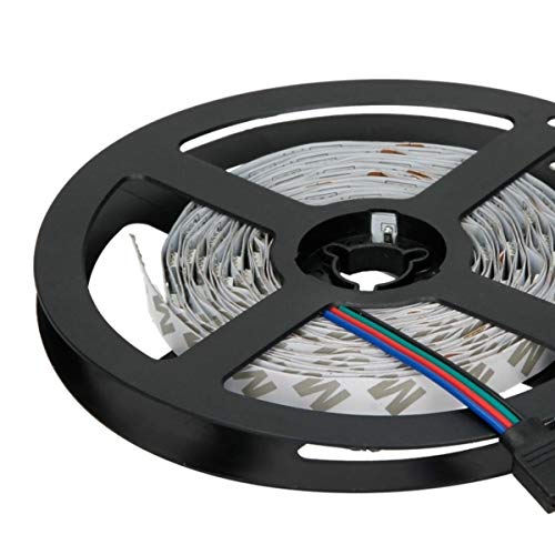 ECD Germany LED Strip Streifen SMD 5050 RGB 10m - 30 LEDs/m - 360 lm/m - Farbwechsel - Selbstklebend - Wasserdicht IP65 - LED Stripe Leiste Lichterkette Lichtleiste Lichtband Band Beleuchtung von ECD Germany