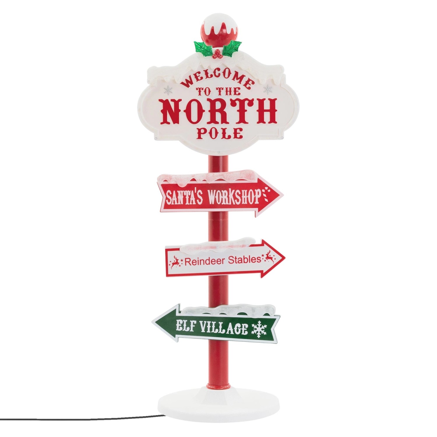 ECD Germany LED Weihnachtsdeko Wegweiser 95 cm 59 LEDs Nordpol Schild ECD Germany LED Weihnachtsdeko Wegweiser 95 cm 59 LEDs Nordpol Schild von ECD Germany