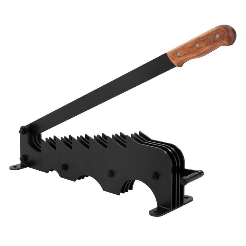 ECD Germany Manueller Holzspalter Gusseisen Schwarz Wandmontage mit Holzgriff von ECD Germany