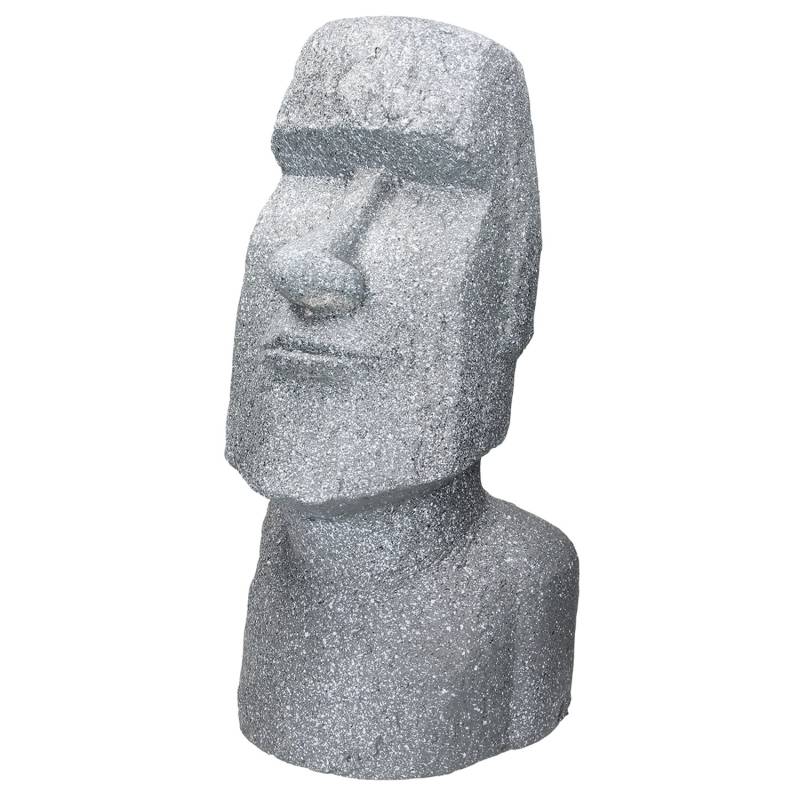 ECD Germany Moai Figur Rapa Nui Kopf 53,5 cm Hoch aus Steinguss Kunstharz Grau ECD Germany Moai Figur Rapa Nui Kopf 53,5 cm Hoch aus Steinguss Kunstharz Grau von ECD Germany