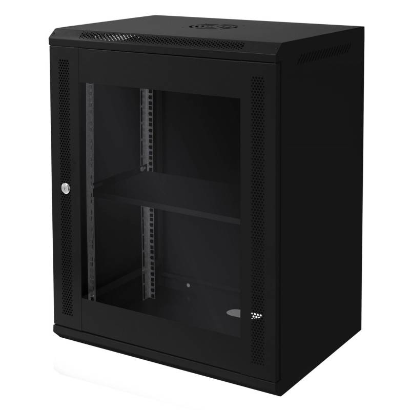 ECD Germany Netzwerkschrank 15HE Serverschrank 19 Zoll Schwarz 60x77cm von ECD Germany