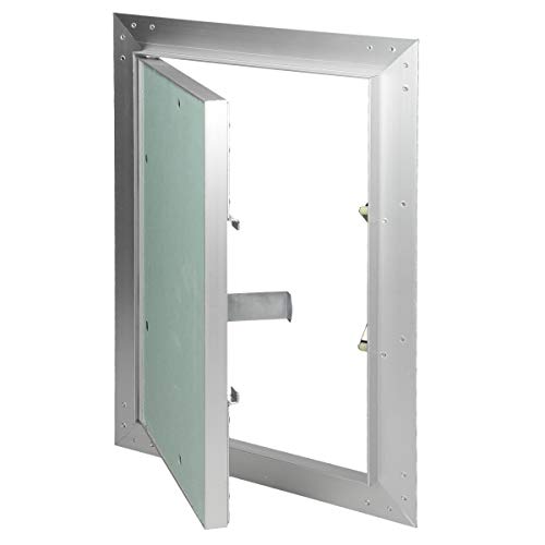 ECD Germany Revisionsklappe Revisionstür GK-Einlage 200x300mm Gipskarton 12,5mm Alu Rahmen Revision Wartungstür Wartungsklappe Wartung Reinigungsklappe Wartungsöffnung Feuchtraumgeeignet Trockenbau von ECD Germany