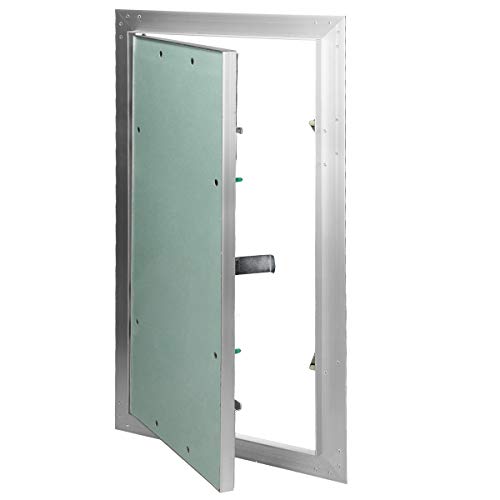 ECD Germany Revisionsklappe Revisionstür GK-Einlage 300x600mm Gipskarton 12,5mm Alu Rahmen Revision Wartungstür Wartungsklappe Wartung Reinigungsklappe Wartungsöffnung Feuchtraumgeeignet Trockenbau von ECD Germany
