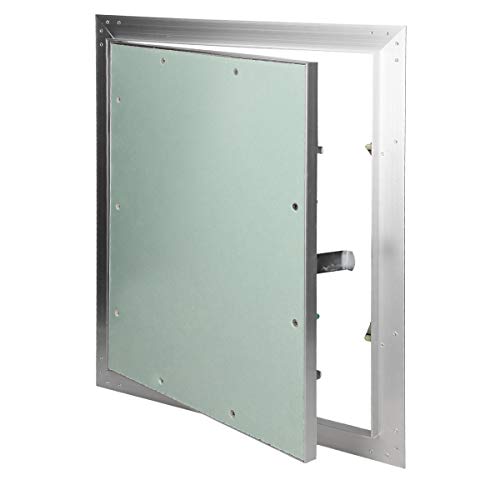 ECD Germany Revisionsklappe Revisionstür GK-Einlage 400x600mm Gipskarton 12,5mm Alu Rahmen Revision Wartungstür Wartungsklappe Wartung Reinigungsklappe Wartungsöffnung Feuchtraumgeeignet Trockenbau von ECD Germany