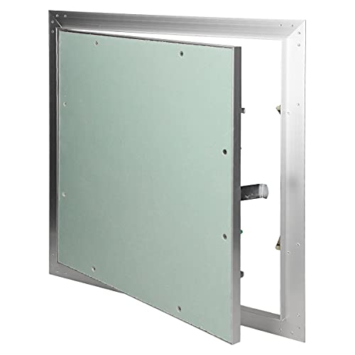 ECD Germany Revisionsklappe Revisionstür GK-Einlage 500x500mm Gipskarton 12,5mm Alu Rahmen Revision Wartungstür Wartungsklappe Wartung Reinigungsklappe Wartungsöffnung Feuchtraumgeeignet Trockenbau von ECD Germany