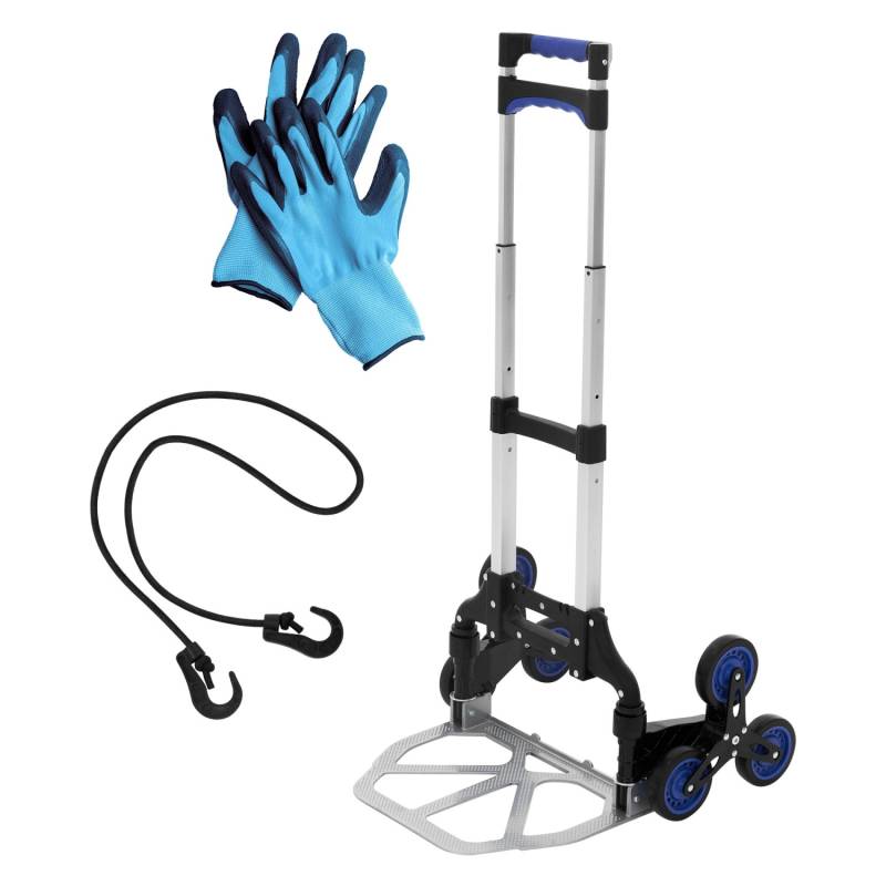 ECD Germany Sackkarre Klappbar Aluminium Transportkarre Faltbar 6 Räder bis 80kg von ECD Germany