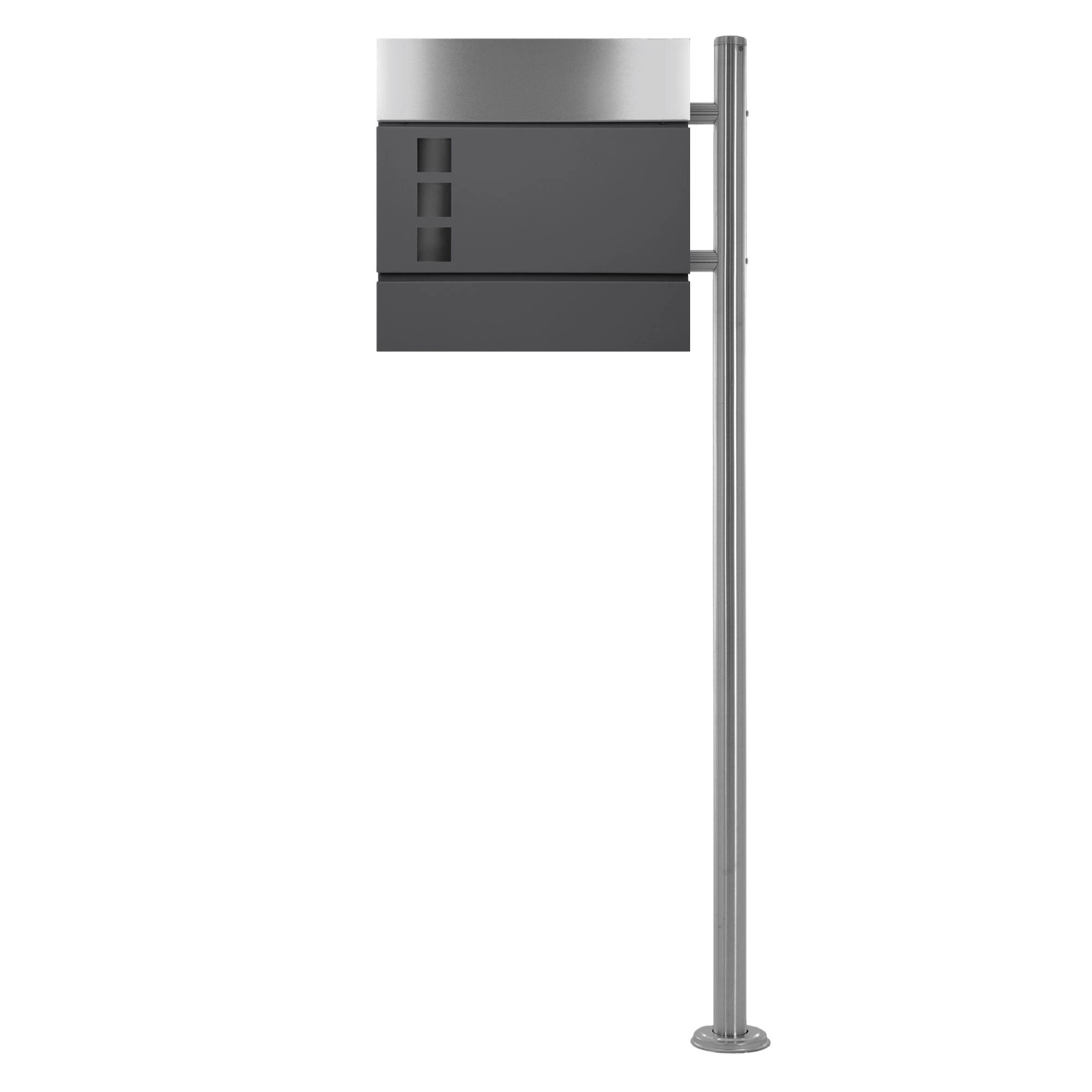 ECD Germany Standbriefkasten Anthrazit/Silber mit Zeitungsfach Standfuß Silber ECD Germany Standbriefkasten Anthrazit/Silber mit Zeitungsfach Standfuß Silber von ECD Germany