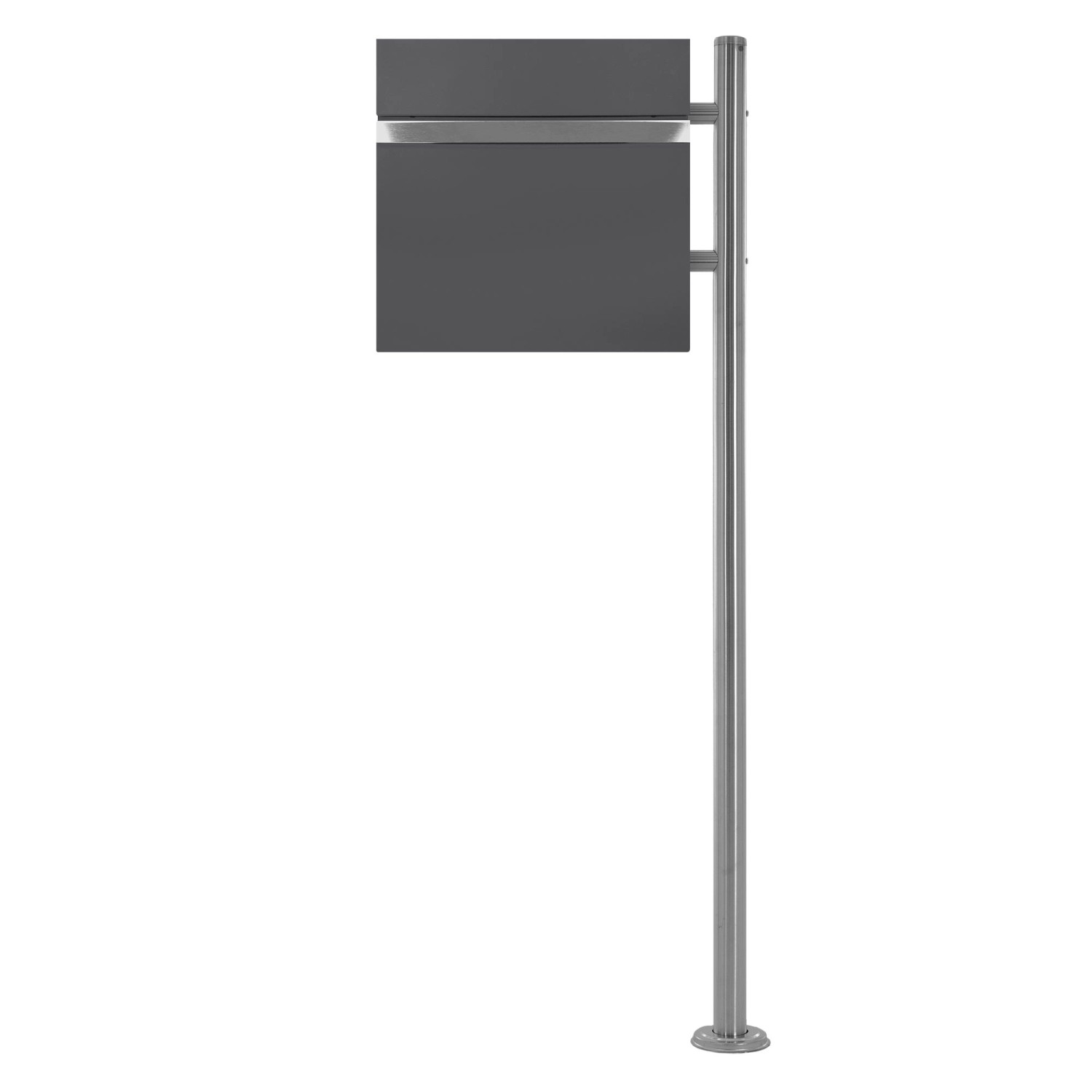 ECD Germany Standbriefkasten Anthrazit mit Zeitungsfach mit Standfuß Silber ECD Germany Standbriefkasten Anthrazit mit Zeitungsfach mit Standfuß Silber von ECD Germany