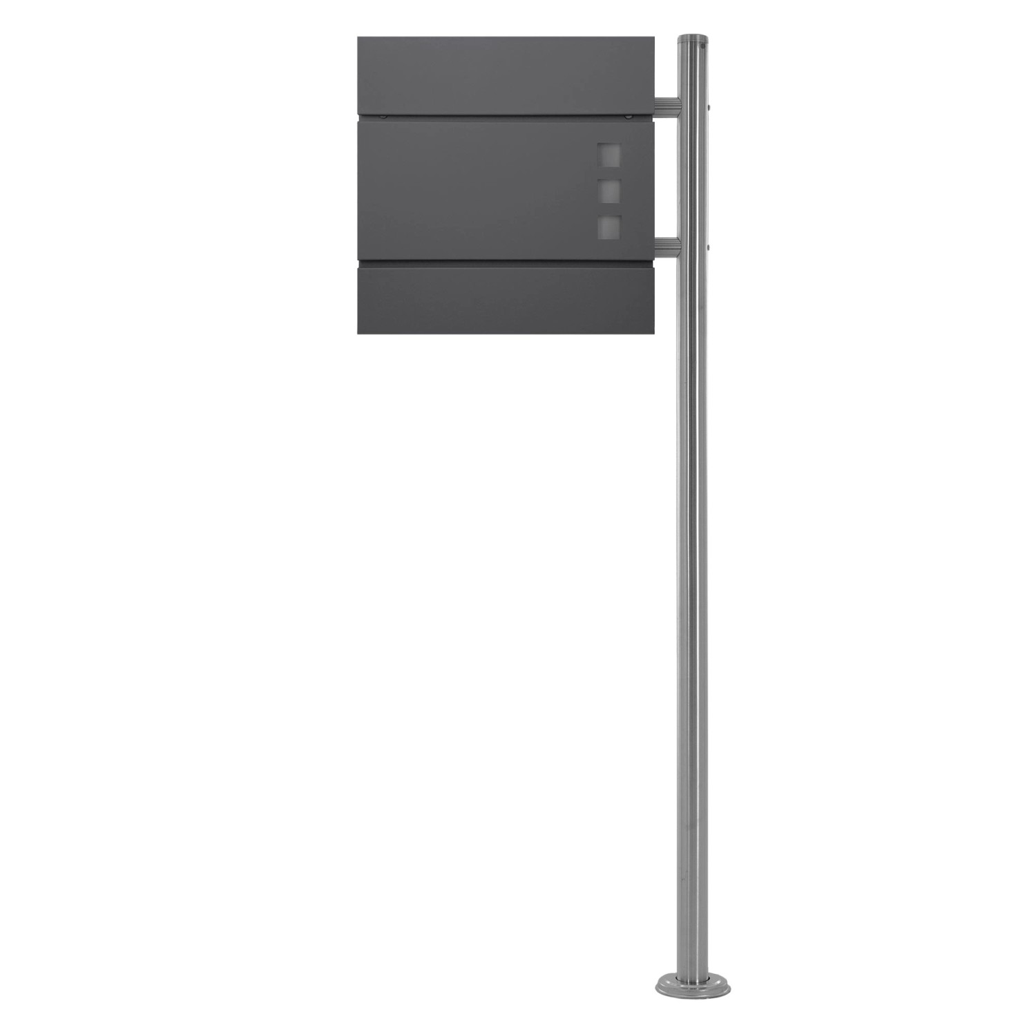 ECD Germany Standbriefkasten Anthrazit mit Zeitungsfach und Pfosten Silber 120cm ECD Germany Standbriefkasten Anthrazit mit Zeitungsfach und Pfosten Silber 120cm von ECD Germany