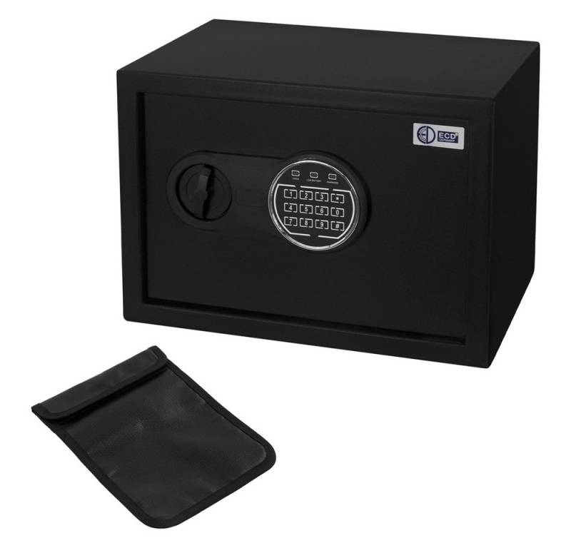 ECD Germany Tresor Elektronischer Safe, Wandtresor mit PIN-Code, Schlüssel & Sensorlicht, Zimmersafe 16L mit Digitaler Tastatur, Möbeltresor ECD Germany Tresor Elektronischer Safe, Wandtresor mit PIN-Code, Schlüssel & Sensorlicht, Zimmersafe 16L mit Digitaler Tastatur, Möbeltresor von ECD Germany