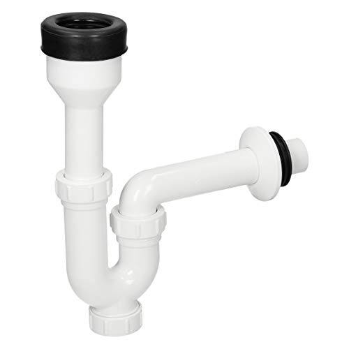 ECD Germany Urinal Pissoir Siphon Flaschensiphon Geruchsverschluss Ablaufgarnitur Aufputz Ø50 x 32 mm von ECD Germany