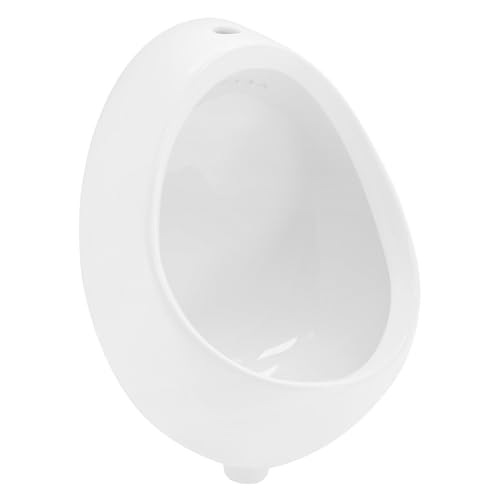 ECD Germany Urinal Weiß Zulauf von oben, Keramik Pinkelbecken mit Nano-Versiegelung, Modernes Pissoir, 35x46x30 cm, oval, Spülrand geschlossen, Senkrechter Ablauf, WC-Urinal Absaugeurinal Urinalbecken ECD Germany Urinal Weiß Zulauf von oben, Keramik Pinkelbecken mit Nano-Versiegelung, Modernes Pissoir, 35x46x30 cm, oval, Spülrand geschlossen, Senkrechter Ablauf, WC-Urinal Absaugeurinal Urinalbecken von ECD Germany