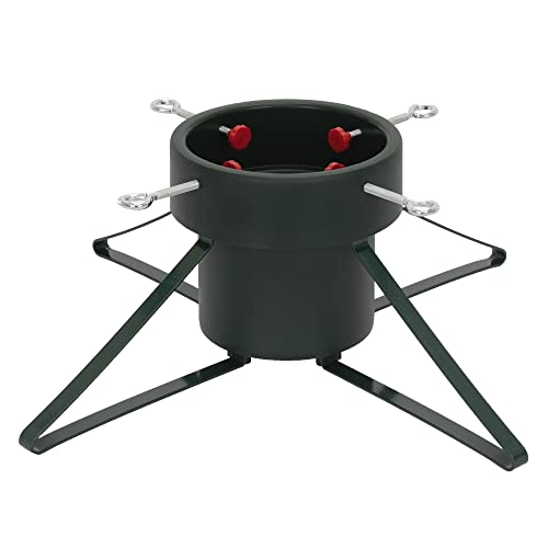 ECD Germany Weihnachtsbaumständer mit Wasserschale und 4 Feststellschrauben, Dunkelgrün, Metall Christbaumständer, Tannenbaumständer für Bäume bis 250 cm Höhe, Sternförmige Weihnachtsbaum Ständer ECD Germany Weihnachtsbaumständer mit Wasserschale und 4 Feststellschrauben, Dunkelgrün, Metall Christbaumständer, Tannenbaumständer für Bäume bis 250 cm Höhe, Sternförmige Weihnachtsbaum Ständer von ECD Germany