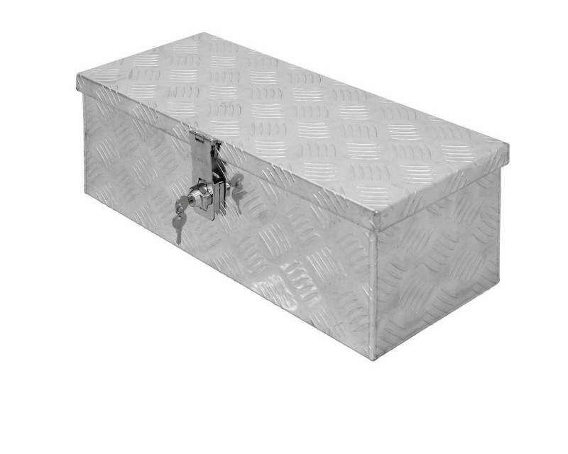 ECD Germany Werkzeugbox Werkzeugkasten aus Aluminium Werkzeugkoffer Werkzeugkiste (1 St), Transportbox Silber abschließbar Kiste Deichselbox Truckbox Box von ECD Germany