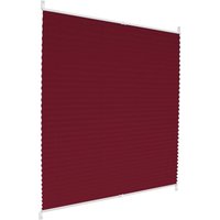 Ecd Germany - Plissee Klemmfix ohne Bohren 55x200 cm Bordeaux Blickdicht Sonnen- und Sichtschutz Faltrollo Jalousie mit Klemmträger für Fenster & Tür von ECD GERMANY
