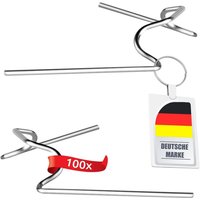 100x Gewächshaus-Klammern Befestigungsklammern Zubehör Gewächshaus Edelstahl von ECENCE