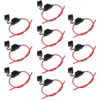 10x kfz Sicherungshalter Flachsicherung max.30A 14AWG pkw Sicherung hifi von ECENCE