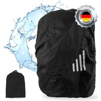 1x Regenschutz Rucksack 35-45L mit Aufbewahrungsbeutel Schwarz Regenhülle von ECENCE