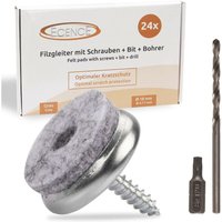 24Stck Filzgleiter mit Torx-Schrauben 18mm/0.71inch Möbel-Gleiter Stuhlgleiter von ECENCE