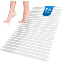 Ecence - 24x Anti-Rutsch-Streifen Aufkleber Dusche Badewanne Treppe selbstklebend von ECENCE