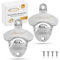 2x Wandflaschenöffner Flaschenöffner Wand Bieröffner Kapselheber Kronkorken von ECENCE