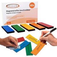 40 Magnetstreifen beschreibbar Etiketten Magnete Schilder bunt 100mmx30mm 40 Magnetstreifen beschreibbar Etiketten Magnete Schilder bunt 100mmx30mm von ECENCE