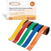 5x Magnet-Band Beschreibbar Magnet-Streifen Kennzeichnungsband 100x2cm von ECENCE