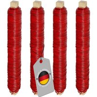 Ecence - Bindedraht verzinkt Blumendraht Wickeldraht Floristendraht 35m Farbe Rot von ECENCE