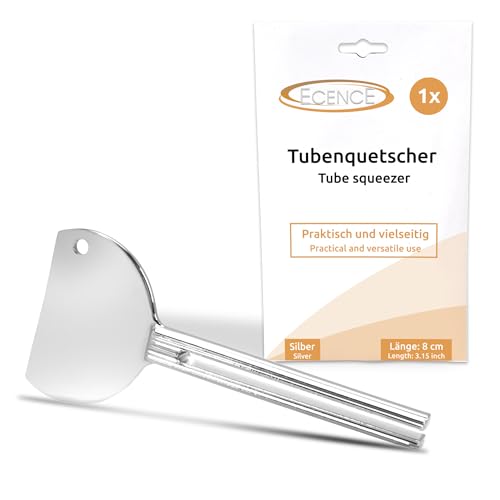 ECENCE 1x Tubenquetscher, Tubenpresse für Zahnpasta, Farbtuben, Cremes, Reinigungsmittel, Senf, Tubenausdrücker, Squeezer für Bad & Küche, Küchen gadgets, Rostfreie Aluminiumlegierung von ECENCE