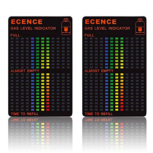 ECENCE 2x GLI Magnetische Füllstandsanzeige Gasstand Gas-Anzeiger für Propan-Gas oder Butan Gasflaschen Gaskocher von ECENCE