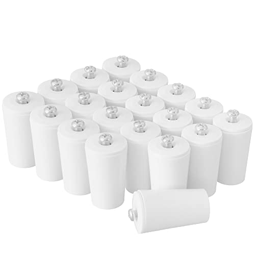 ECENCE Anschlagpuffer Stopper für Rollladen, 20er Set 40mm inkl. Schraube Weiss, Endanschlag, Rollladen Schutz komplett von ECENCE