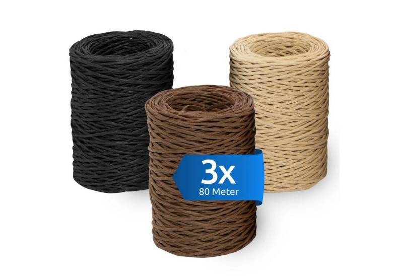 ECENCE Bindedraht 3x Papierdraht Blumenbindedraht Set Basteldraht von ECENCE