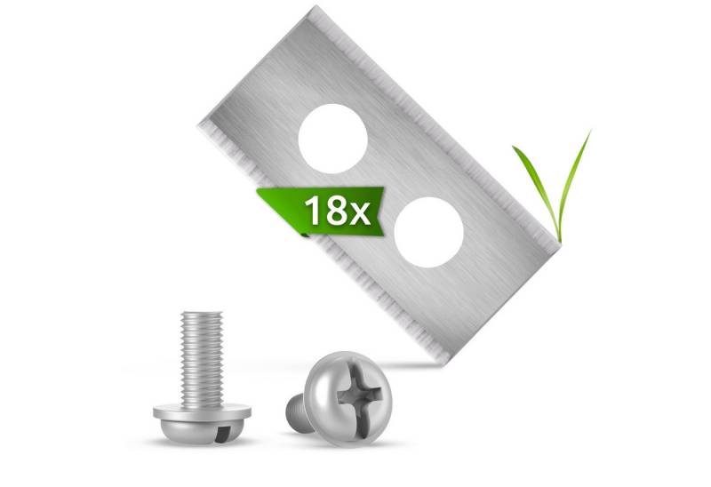 ECENCE Mährobotermesser Ersatz-Messer-Klingen Rasen-Mähroboter 18x mit (18-St) von ECENCE