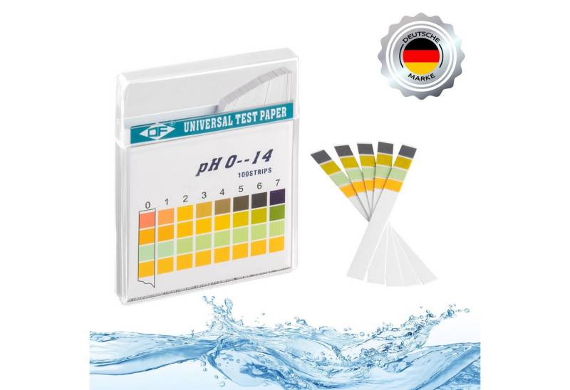ECENCE Pool-Wassertest pH wert Teststreifen 100 Stück ph 0-14 Aquarien von ECENCE