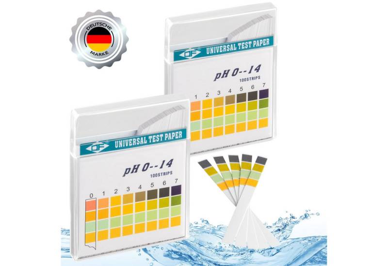 ECENCE Pool-Wassertest pH wert Teststreifen 200 Stück ph 0-14 Aquarien von ECENCE