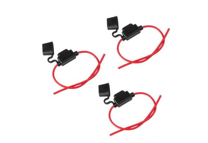 ECENCE Sicherungshalter 3x KFZ Sicherungs-Halter Flachsicherung max.30A, (3-St) von ECENCE