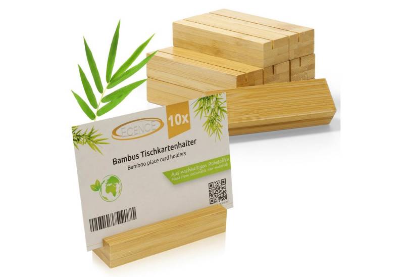 ECENCE Tischkartenhalter 10x Tischkartenhalter Tischnummern Hochzeit, Card, (10-tlg) von ECENCE