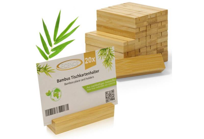 ECENCE Tischkartenhalter 20x Tischkartenhalter Tischnummern Hochzeit, Card, (20-tlg) von ECENCE