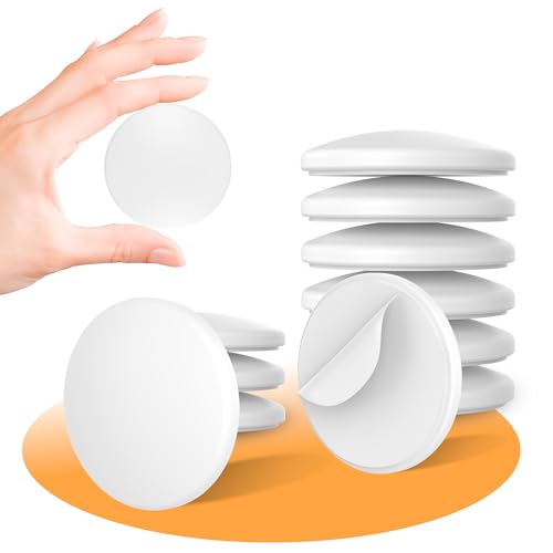 ECENCE Türstopper Wand selbstklebend - 12 Stück - Wandschutz - Türpuffer 40mm - perfekter Schutz für Wände, Türen, Türklinken - Türanschlagpuffer - Wandpuffer Weiss von ECENCE