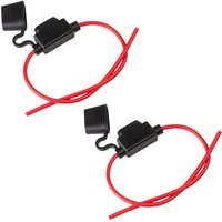 Ecence - 2x kfz Sicherungshalter Flachsicherung max.30A 14AWG pkw Sicherung hifi von ECENCE