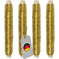 Ecence - Bindedraht verzinkt Blumendraht Wickeldraht Floristendraht 35m Farbe Gold von ECENCE