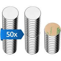 Ecence - Neodym Klebe-Magnete 50x selbstklebend Magnet Scheibe stark rund klein 8x1mm Ecence - Neodym Klebe-Magnete 50x selbstklebend Magnet Scheibe stark rund klein 8x1mm von ECENCE
