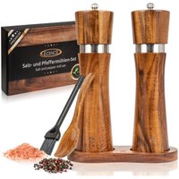 Salz und Pfeffermühle Holz 2er Set Pfeffer und Salzmühle Akazienholz Gewürzmühle mit Salz und Pfeffermühle Holz 2er Set Pfeffer und Salzmühle Akazienholz Gewürzmühle mit von ECENCE