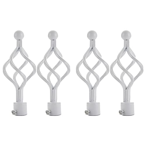 ECESLENT 4 Pcs Gardinenstange Endstücke Deko, dekorative Gardinenstangen-Endstücke, passend für Gardinenstangen-Ersatz-Endstücke mit 18-22 mm Durchmesser von ECESLENT