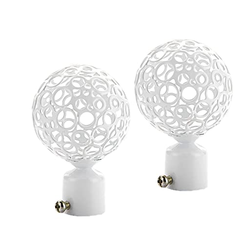 ECESLENT Gardinenstange Endstück Kugel Gardinenendstücke Metall Endknopf Zylindrische Endkappe Gardinen Endstücke Vorhangstange Endknopf für 28mm Vorhang Römische Stangen(2 Stücke) von ECESLENT