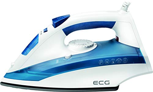 ECG NZ 322 Auto-Off Dampfbügeleisen, Kunststoff, Weiss-blau von ECG