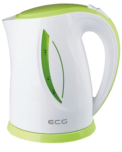 ECG RK 1758 Green, Wasserkocher, 1,7 Liter, Grün-weiß, Plastik, 1.7 liters von ECG